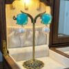 Aretes "Glamour Marino", Pendientes de Gema Turquesa y Perla Clásica