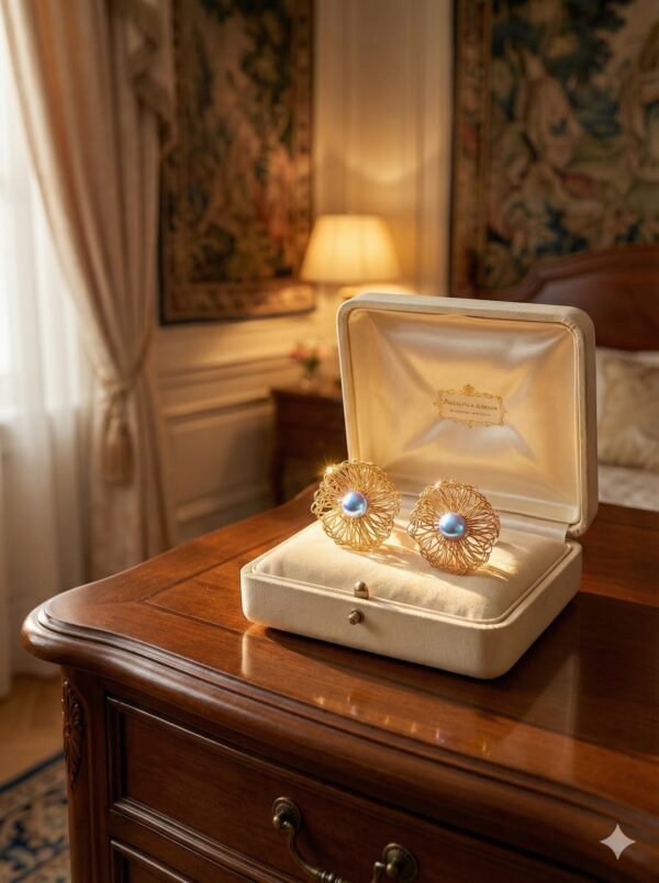 Aretes Botón "Lujo Etereo"