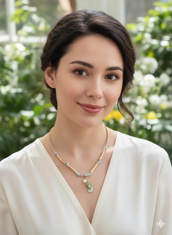 Gargantilla Bohemio Chic con Dije de Pez y Perla