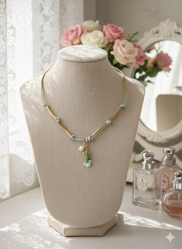 Gargantilla Bohemio Chic con Dije de Pez y Perla