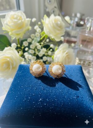 Perla Clásica y Filigrana Dorada