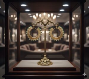 Majestad Dorada con detalles verdes y perlas