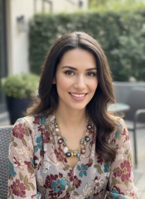 Collar de Eslabones Dorados con Dijes Colgantes de Perlas Barrocas Multicolor